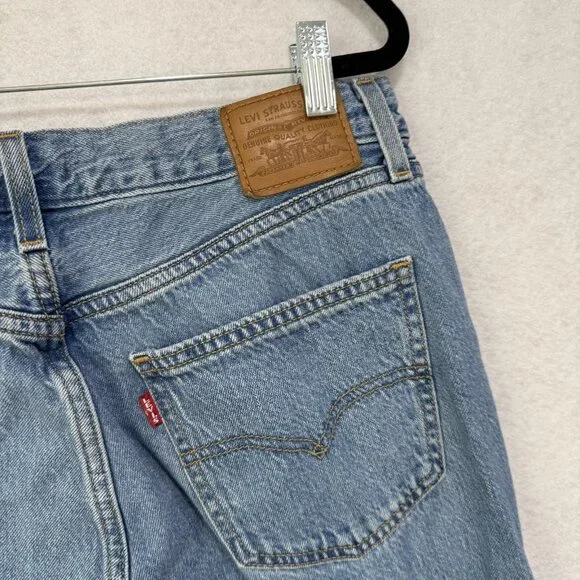 Levis Premium Loose Straight Jeans Mens 29x30 Blue Denim Waterless Relaxed Fit - Picture 10 of 15